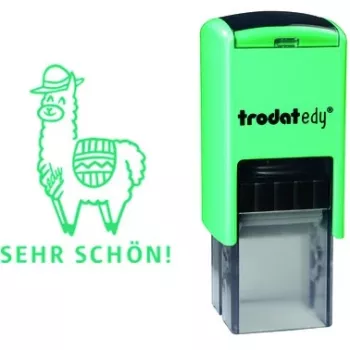 Trodat Printy 4922 sello con motivo, verde menta, llama (163237)