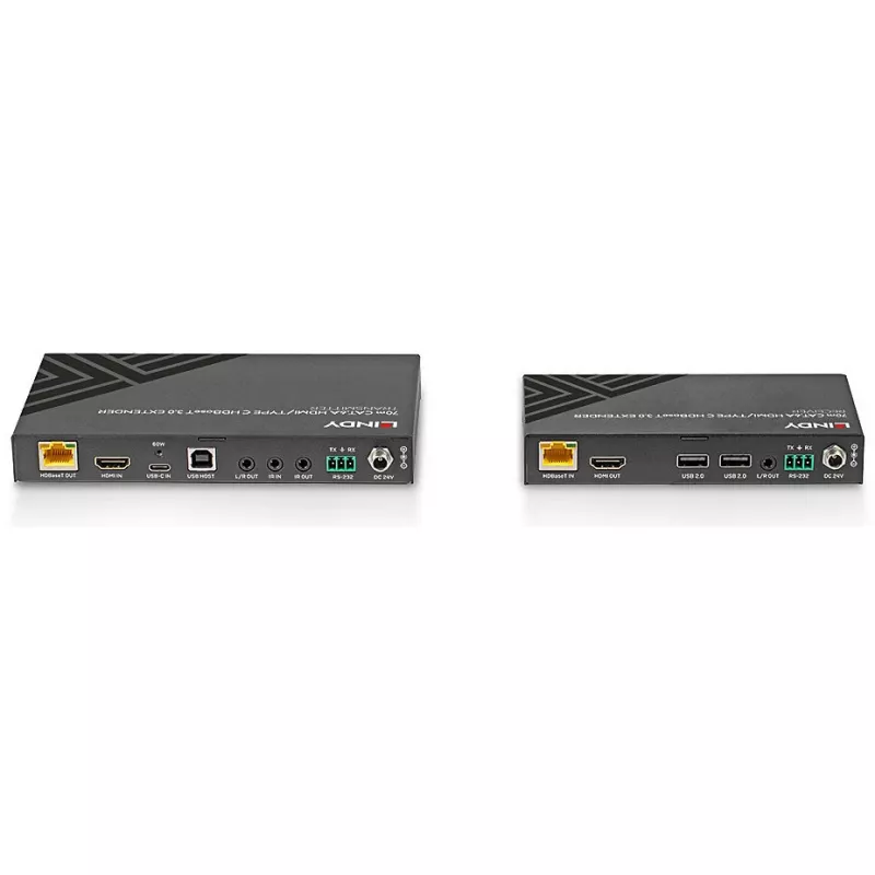 Extensor KVM Lindy 70m Cat.6A HDMI 4K60 y Type C HDBaseT 3.0