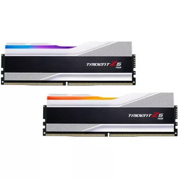 DIMM 32 GB DDR5-6000 (2x 16 GB) Dual-Kit, memoria RAM plateada, F5-6000J3636F16GX2-TZ5RS, Trident Z5 RGB, INTEL XMP