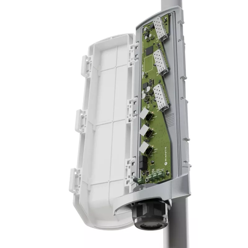Switch de red MikroTik CSS606-1G-2Gi-3S+OUT switch de 6 puertos con uplinks 1G y 10G SFP+