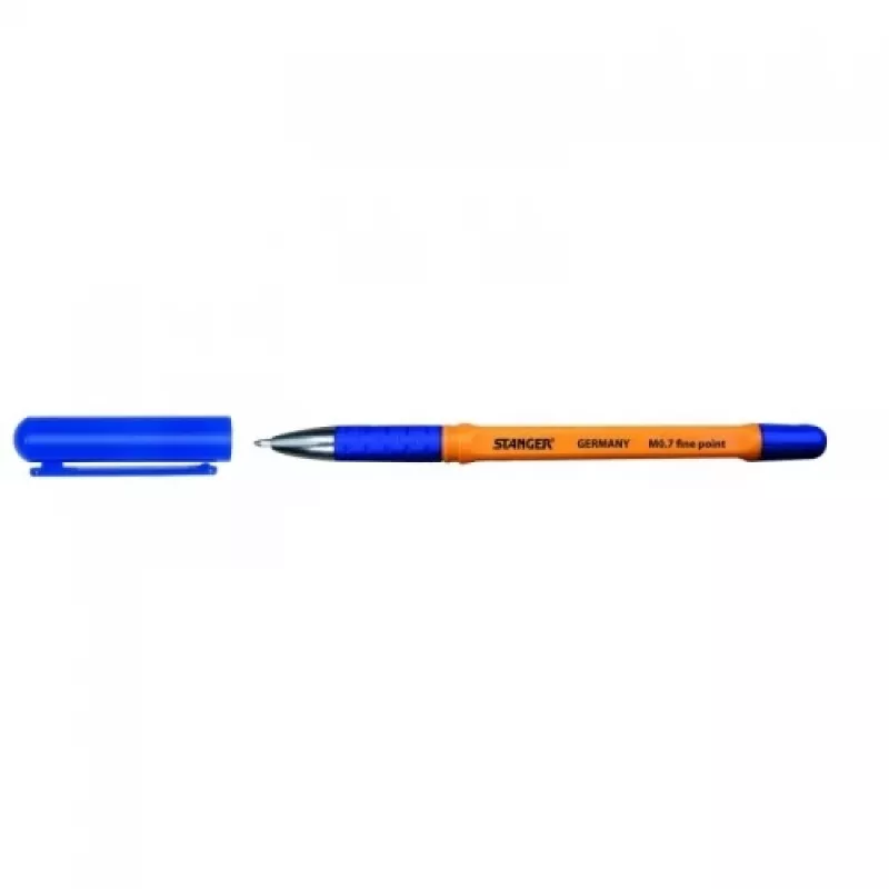 Bolígrafo Stanger 18000300056 0,7 mm punta fina con Softgrip, tinta azul