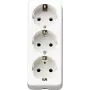 Base de enchufe triple Schuko Jung con alivio de tracción, aws 10 S 23 L WW (10S23LWW)