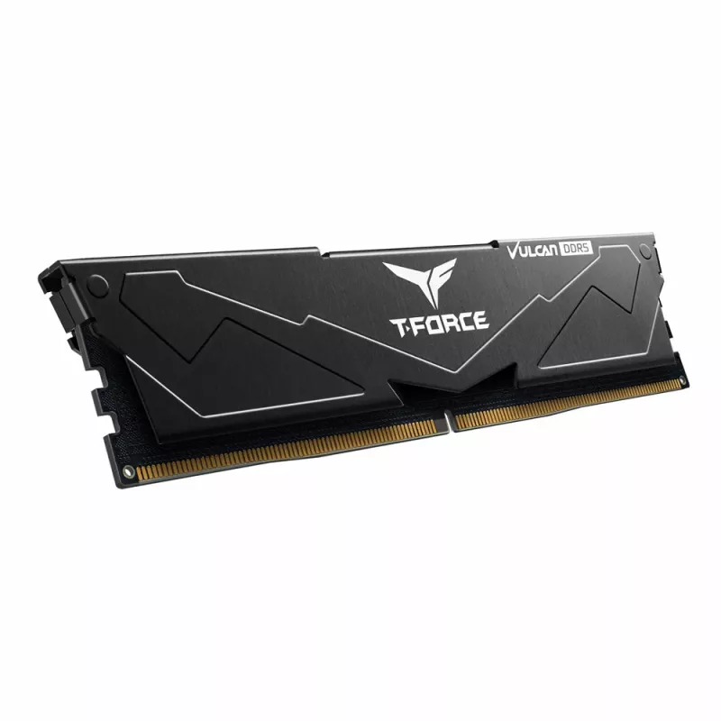 T-FORCE Vulcan - DDR5 - Kit - 32 GB: 2 x 16 GB - DIMM 288-PIN - 3000 MHz / PC5-48000 - CL30 - 1,35 V - sin búfer - On-Die-ECC - negro (FLBD532G6000HC30DC01)