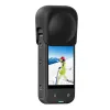 Tapa protectora de silicona para objetivo Puluz para Insta360 X3 (negra)