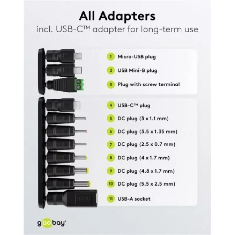 adaptador de fuente de alimentación Goobay 64571