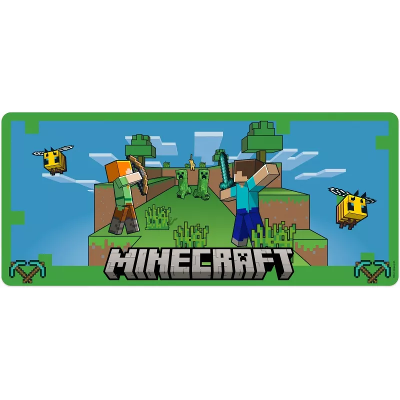 Alfombrilla de ratón Kids Euroswan 80x30 cm Minecraft — gran tapete de escritorio para ratón y teclado