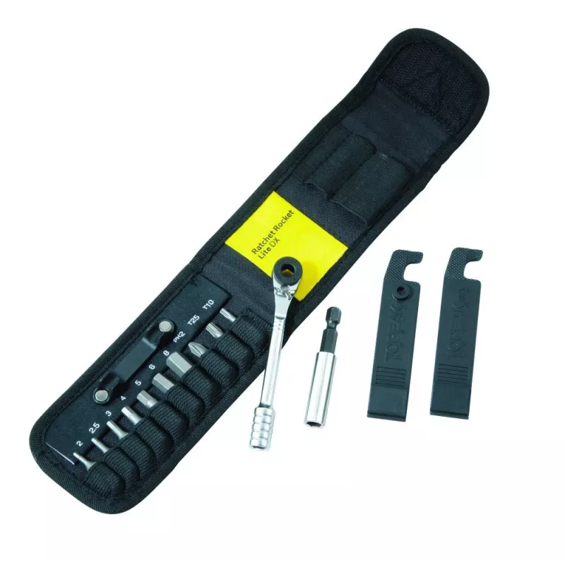 TOPEAK Ratchet Rocket Lite DX juego de llaves, multitool de carraca compacto (T-TT2524)