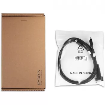 Ángulo convertidor de unidad icybox MCIO 8i 74-Pin SFF-TA-1016 a 2× OCuLink 42-Pin 4i MB302L-B