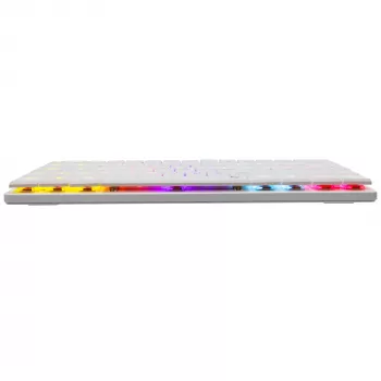 Teclado mecánico White Shark Nagamaki GK-006211 — diseño compacto, interruptores mecánicos Red, carcasa blanca
