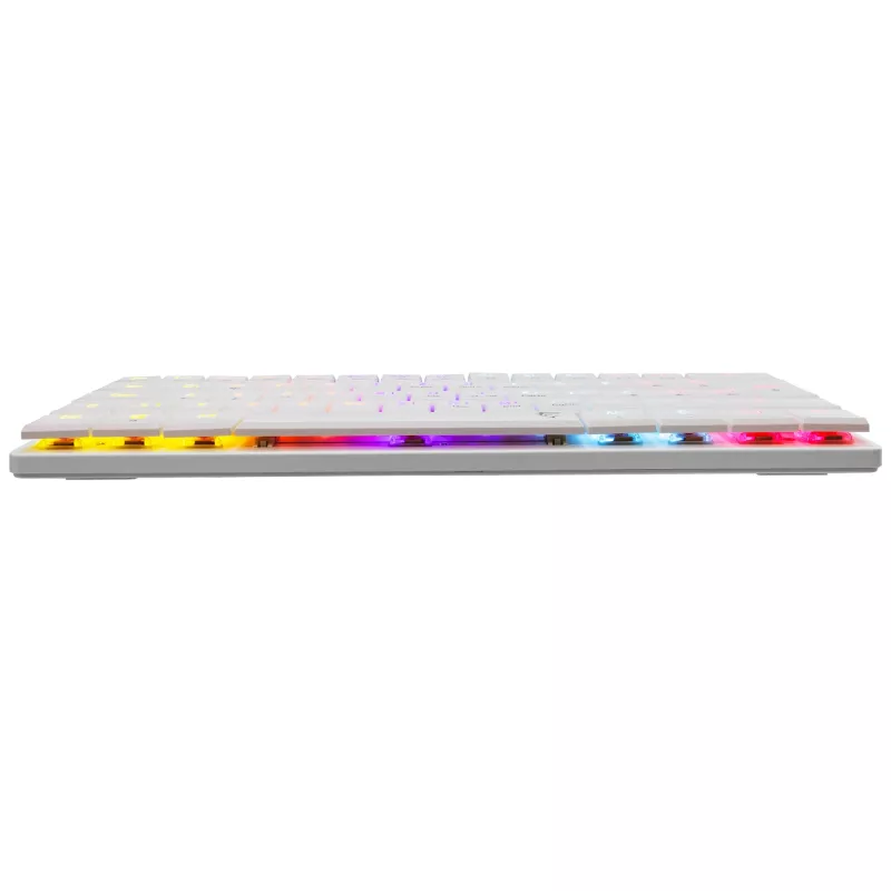 Teclado mecánico White Shark Nagamaki GK-006211 — diseño compacto, interruptores mecánicos Red, carcasa blanca