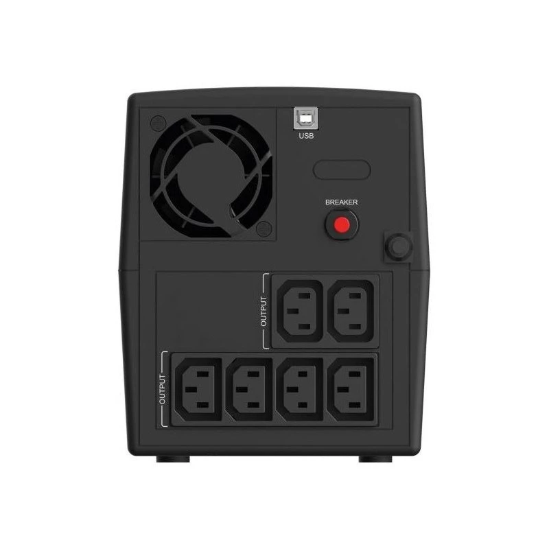 Infosec SAI Line-Interactive INF_661147 1300 VA / 720 W, 6x IEC C13, AVR, USB, Torre, negro