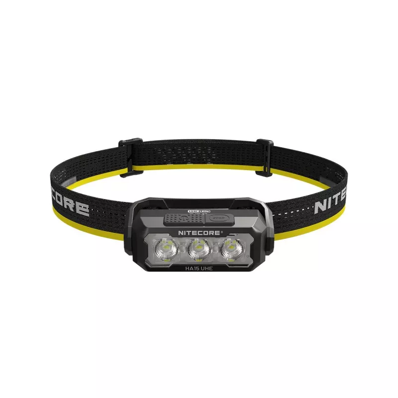 Linterna frontal Nitecore HA15 UHE – luz compacta manos libres, máx. 400 lúmenes