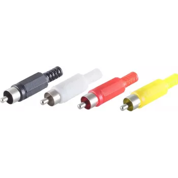 Conector de cable RCA ShiverPeaks BS51400-SET negro rojo blanco amarillo
