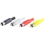 Conector de cable RCA ShiverPeaks BS51400-SET negro rojo blanco amarillo