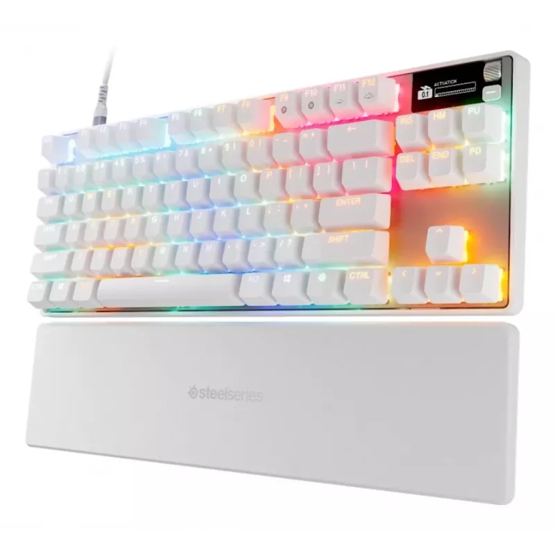 SteelSeries Apex Pro TKL Gen 3 teclado gaming, USB, inglés EE. UU., blanco