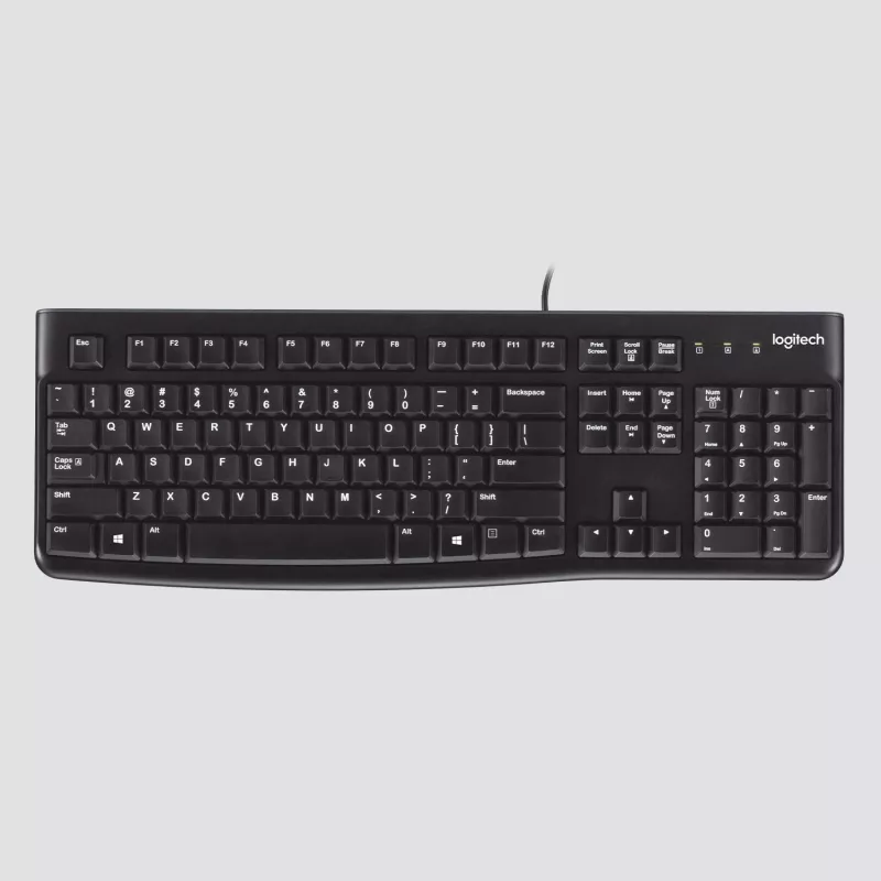 Logitech Desktop MK120 combo, negro, con cable, distribución suiza, 920-002504