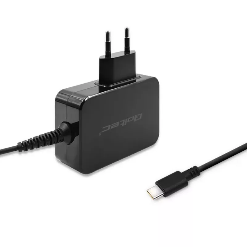 Cargador portátil QOLTEC 51024 – Cargador universal de CA para interiores, 65 W PD, 20 V/3,25 A, cable de 1,2 m, negro