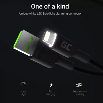 Juego de cables Lightning Green Cell KABGCSET04 30cm 120cm 200cm