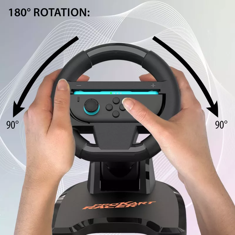 Volante SUBSONIC SA5727-1 para Nintendo Switch — sensibilidad ajustable, diseño kart-racer