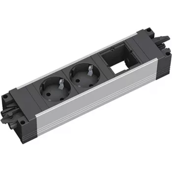 Bachmann STEP ALU 906.09528 regleta, 2x tomas CEE 7/3, GST18
