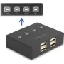 Conmutador USB 2.0 DeLOCK 4 PC a 4 dispositivos negro 0,48 Gbit/s