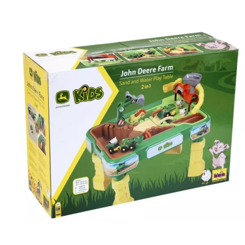 Mesa de arena y agua KLEIN Theo Klein 3948 — mesa de juego de exterior, verde/amarillo, para niños a partir de 1,5 años