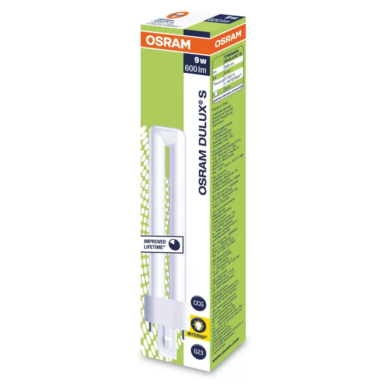 Osram DULUX S lámpara de bajo consumo 9W/827 G23 FS1