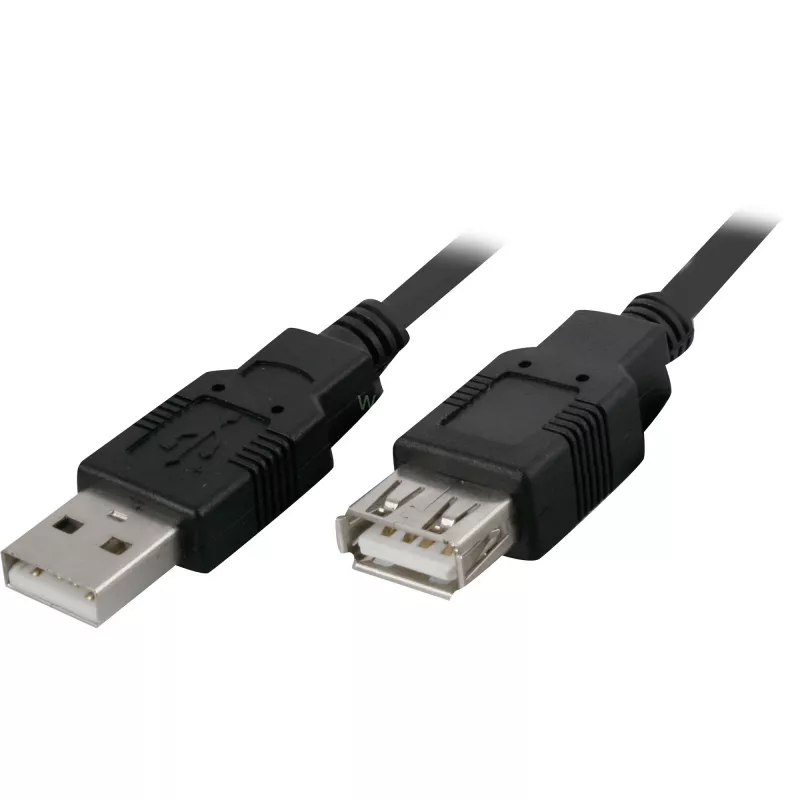 Goobay 68904 cable alargador USB 2.0, de USB-A macho a USB-A hembra, 3 m, negro