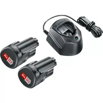 Set de arranque con batería Bosch GAL1210CV 12V con 2 baterías de 1,5 Ah y cargador