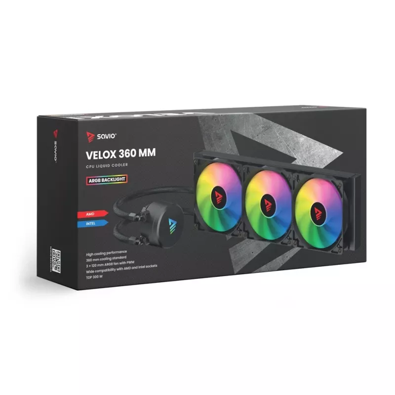 Refrigeración líquida para CPU SAVIO VELOX 360 mm con ARGB