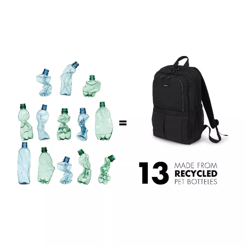 Mochila DICOTA D31696 negra polietileno tereftalato (PET)