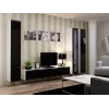 Conjunto de armarios de salón Cama VIGO 2 blanco/negro brillante