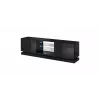 Mueble de TV Cama QIU 200 MDF negro brillante/negro brillante
