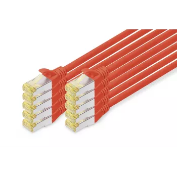 Cable de red Digitus CAT 6A S/FTP RJ-45 1 m rojo