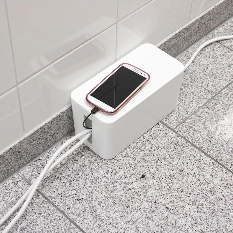Organizador caja de cables, blanco