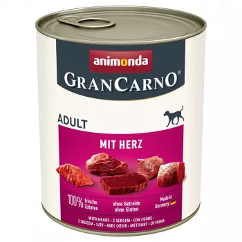 ANIMONDA GranCarno Adult con corazones - alimento húmedo para perros - 800 g