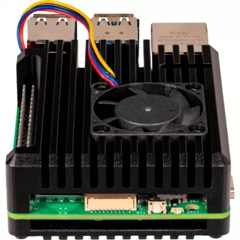 Joy-IT Armor Case BLOCK ACTIVE carcasa SBC compatible con placas de desarrollo Raspberry Pi (RB-AlucaseP5-07FAN)