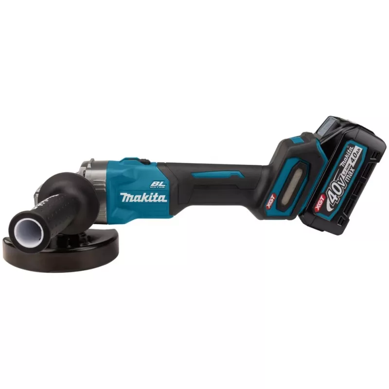 Amoladora angular a batería GA008GM201 XGT, 40Voltios (azul/negro, 2x batería Li-Ion XGT 4,0Ah, MAKPAC tamaño 4)