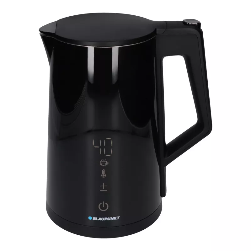 Hervidor eléctrico BLAUPUNKT EKD601, 1,7 L, 2200 W, ajustable 40–100 °C, negro, acero inoxidable