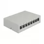Panel de parcheo Keystone DeLOCK 43412 8 puertos gris