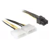 Cable de alimentación para tarjeta PCI Express DeLOCK 82315 0,15m