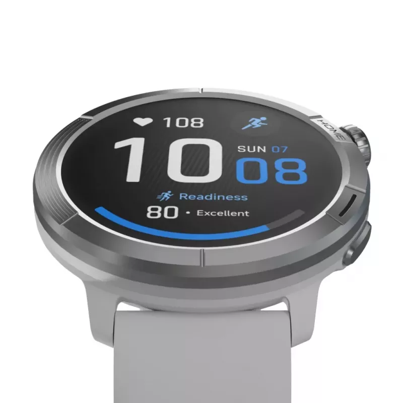 Smartwatch Stelio Activ Pro GPS modelo STSWA102TN, caja de titanio de 46 mm