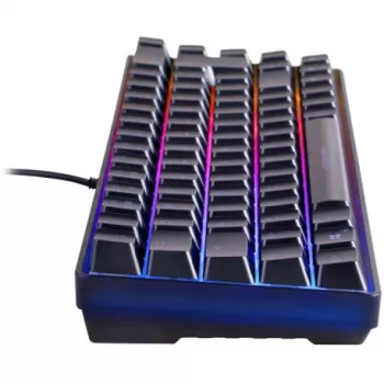 Teclado gaming Deltaco DK240 mini 60% USB, RGB negro