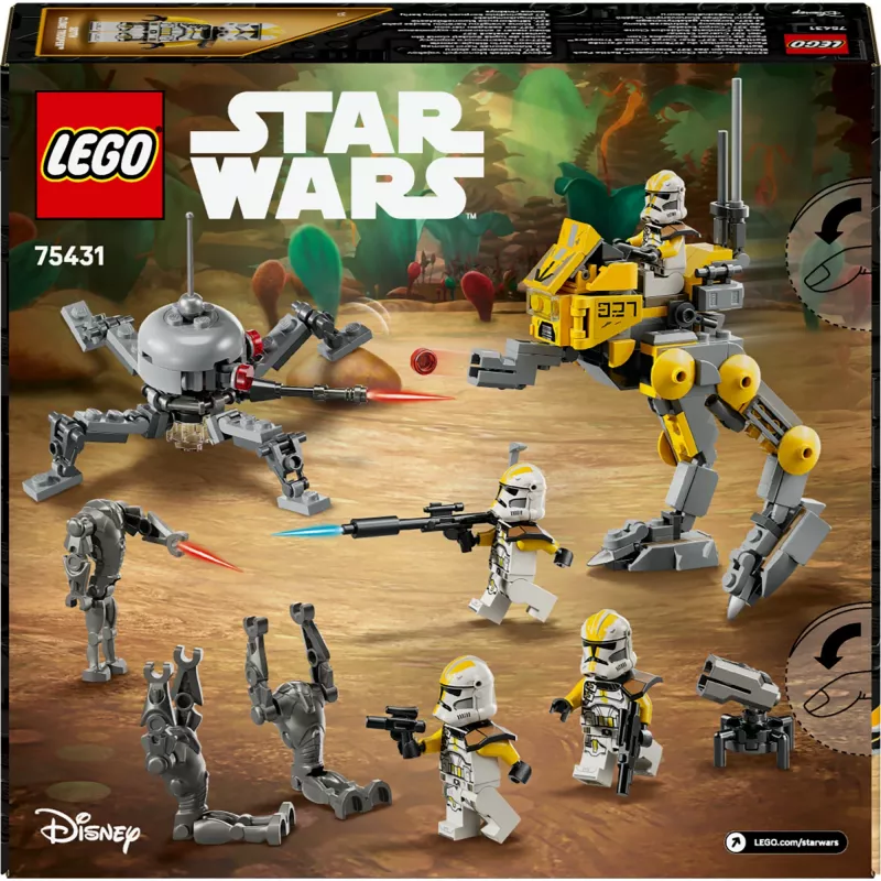 LEGO Star Wars set 327th Star Corps Clone Troopers Battle 75431 — 258 piezas, 7 minifiguras, edad 7+