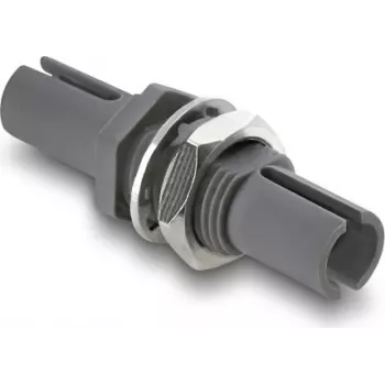 Acoplador de fibra óptica DELOCK HFBR 4505Z simplex azul a azul, carcasa de plástico, modelo 91041