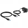 DeLOCK hub USB 10 Gbit/s 4 puertos Type-A 1 puerto de carga rápida