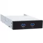 Panel portador Chieftec MUB-3002 3,5 pulgadas Negro Plata