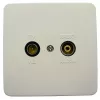 Toma de pared para TV y radio Maximum 63501 — toma coaxial TV/FM para instalación en pared