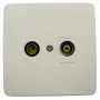 Toma de pared para TV y radio Maximum 63501 — toma coaxial TV/FM para instalación en pared