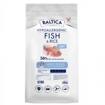 BALTICA Nutraceutic Hypoallergenic Light M pescado con arroz - pienso seco para perros - 12 kg